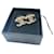 Orecchini con cristalli logo Chanel CC color oro Gold hardware