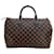 Louis Vuitton LV speedy 35 damier ebane Brown Leather  ref.382392