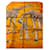 Kelly Hermès Quadratische Giraffen Orange Seide  ref.382442