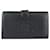Chanel Portafoglio lungo bifold con logo CC in pelle nera caviale  ref.382460