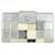 Chanel Portafoglio lungo bifold patchwork argento con tavoletta di cioccolato Pelle  ref.382467