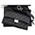 New chanel pouch / banana Black Silvery Leather  ref.383123