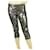 P.A.R.O.S.H. Parosh Silver Sequined Shiny Crop Leggings trousers pants Silvery Cotton  ref.383130
