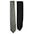 Giorgio Armani Lot de deux cravates : vert et noir Soie  ref.383466