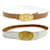 Hermès HERMES REVERSIBLE LINK BELT EVELYNE BUCKLE T100 GOLD & WHITE BELT LEATHER  ref.383489
