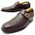 CHURCH'S BECKET SHOES 8F 42 BROWN LEATHER LOAFERS BUCKLE SHOES  ref.383575