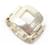 Ring Hermès ANELLO AJOURE T PIAZZA HERMES50 in argento sterling 8.5ANELLO IN ARGENTO GR QUADRATO  ref.383600
