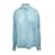 Balenciaga Camicia oversize a righe blu con apertura sul retro Fibra di cellulosa  ref.383641