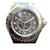 J12 Chanel J Uhr12 CHROMATISCH 38MM Schwarz Silber Grau Keramisch  ref.384112