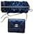 Wallet On Chain Mini cartera Chanel con cadena Negro Cuero  ref.384206