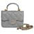 Chanel Coins Purse with Chain Grey Leather  ref.384668