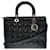 Christian Dior Borsa a spalla Dior Lady Dior modello molto chic (GM) in pelle cannage nera, Garniture en métal argenté Nero  ref.386833