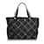 Chanel Black Old Travel Line Nylon Tote Bag White Cloth  ref.386939