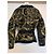Chaqueta acolchada Versace negra con estampado dorado Negro - vista 3