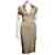 Diane Von Furstenberg DvF vintage wrap dress with collar Brown Beige Silk  ref.387373
