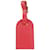 Louis Vuitton Étiquette de bagage en cuir rouge  ref.387515