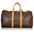Louis Vuitton Brown Monogram Keepall 50 Leather Cloth  ref.387562