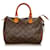 Louis Vuitton Brown Monogram Speedy 25 Leather Cloth  ref.387566