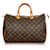 Louis Vuitton Brown Monogram Speedy 35 Leather Cloth  ref.387595