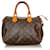 Louis Vuitton Brown Monogram Speedy 25 Leather Cloth  ref.387660