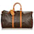 Louis Vuitton Brown Monogram Keepall 45 Leather Cloth  ref.387665