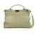 Grand sac à main Fendi Peekaboo en cuir gris très clair  ref.388187