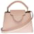 Splendid Louis Vuitton Capucines BB handbag with shoulder strap in pink Taurillon leather, Garniture en métal argenté  ref.388354