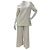 Conjunto de terno Chanel Ivory Knited Bege