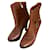 Ralph Lauren Black Label Ralph lauren Collection ankle boots Cognac Leather  ref.388991