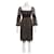 Diane Von Furstenberg DvF Genie Kleid schwarz mit goldenen Sternen Seide Strahl  ref.388996
