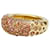 Chaumet ring "Caviar" model in yellow gold, orange sapphires.  ref.389411