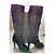 Autre Marque MARE - NEUF - Black leather boots with open toe rock Gothic style heel with silver chains Silvery - view 5