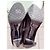 Autre Marque MARE - NEUF - Black leather boots with open toe rock Gothic style heel with silver chains Silvery - view 6