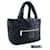 CHANEL Coco Cocoon Nylon Tote Bag Handbag Black Bordeaux Leather  ref.391500