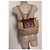 Bulgari-Leder-Canvas-Rucksacktasche Braun Beige - Ansicht 9