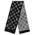 Louis Vuitton Brillo de Logomania Negro Plata Lana  ref.392030