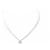 Autre Marque Collar con colgante de flores 6 diamantes 0.46ct oro blanco 18k collar de diamantes Plata  ref.392192