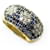 Autre Marque VINTAGE T RING53  In yellow gold 18K 7.9Gr 21 diamants 0.5ct 56 sapphires 1.9CT RING Golden  ref.392201