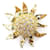 Outras joias NOVA VINTAGE BROOCH YVES SAINT LAURENT FLOWER SUNFLOWER STRASS METAL BROOCH Dourado  ref.392393
