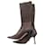 Jimmy Choo Studded knee high boots Brown Chocolate Suede  ref.393237