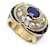 Autre Marque T ring 49 In yellow gold 18K 18GR SET 42 diamants 2.4CT SAPPHIRE 1.65CT GOLD RING Golden  ref.393345