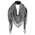 Louis Vuitton chal de mezclilla negra con monograma Negro Seda Lana  ref.394922
