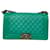 Chanel Le boy Green Leather  ref.394927
