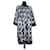 Max Mara Robes Soie Noir Blanc Multicolore  ref.395621