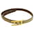 Hermès Bracelet en cuir étoupe doublé Hermes Hapi avec quincaillerie dorée Grand Taupe  ref.395804
