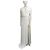 Exclusivo vestido largo "Vionnet" de la línea "Orchidea" Blanco