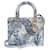 New - Splendid Christian Dior Lady Dior medium shoulder bag, limited edition in toile de Jouy White Navy blue Cloth  ref.396181