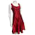 Laurèl Kleid aus Lorbeer-Seidengemisch und passende Jacke Bordeaux Baumwolle  ref.396694