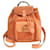 Gucci Mini sac à dos en daim orange en bambou Suede Cuir  ref.396988