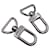 2 Carabiner Louis Vuitton maxi size carabiners Silvery Steel  ref.397003